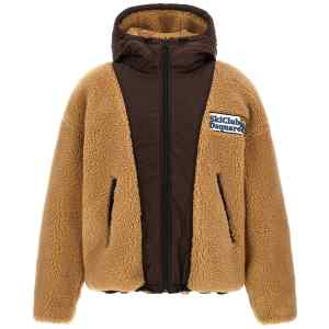 Dsquared2 Teddy Reversible Jacket With Logo Patch