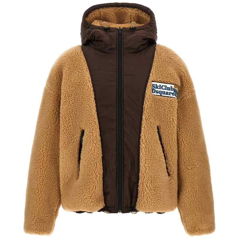 S71AN0690S25602124_01_M_2026-08-26T09-19-50.689Z Dsquared2 Teddy Reversible Jacket With Logo Patch
