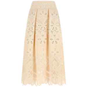 Elie Saab Carving Embroidery Skirt
