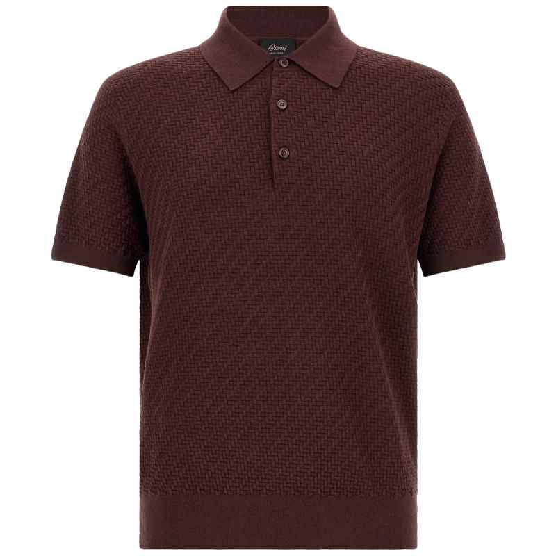 Brioni Trama Weaving Polo