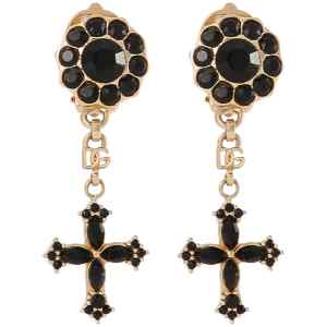 Dolce & Gabbana Cross Pendant Earrings