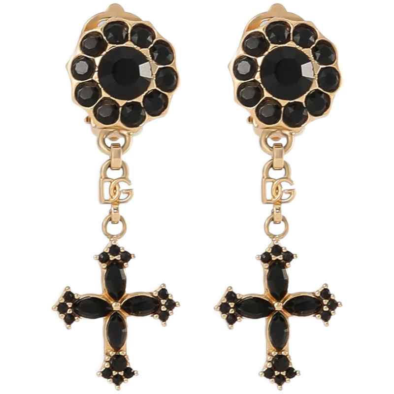 WEQ4S2W1111N0011_01_M_2026-08-12T10-05-34.485Z Dolce & Gabbana Cross Pendant Earrings