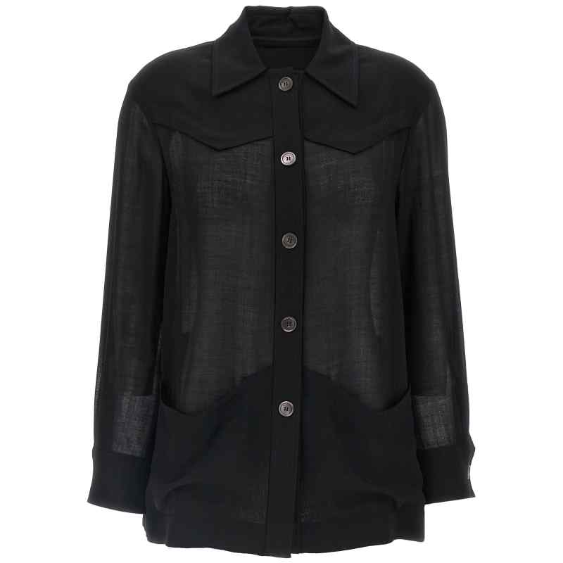 0758952NERO_01_M_2025-07-10T08-19-53.162Z Ferragamo Semi-sheer Wool Jacket