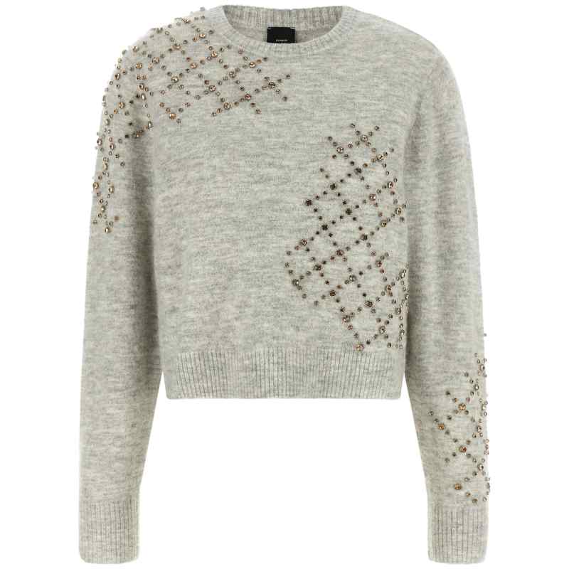 107273A3GHI42_01_M_2026-08-18T09-57-20.629Z Pinko Rhinestone Sweater