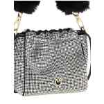 Pinko Rhinestone Bucket Bag