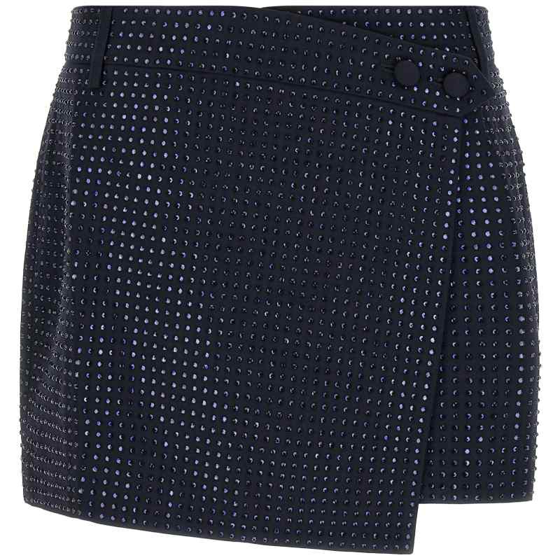 Pinko Soave Skirt With Rhinestones