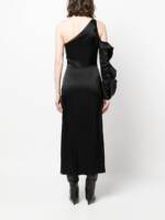 David Koma Ruffle detail one shoulder midi dress