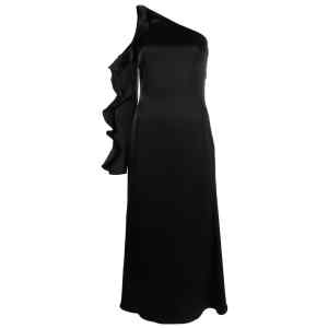 David Koma Ruffle detail one shoulder midi dress
