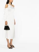 David Koma Ruffle detail one shoulder midi dress
