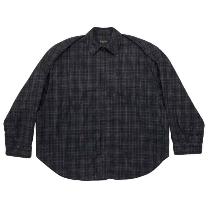 110162238-fw23-balenciagapre-751728tom172952 Balenciaga Checked pattern flannel shirt