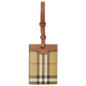 Burberry checkered luggage tag