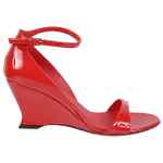 Ferragamo leather wedge sandals with open toe