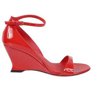 Ferragamo leather wedge sandals with open toe