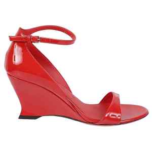 Ferragamo leather wedge sandals with open toe