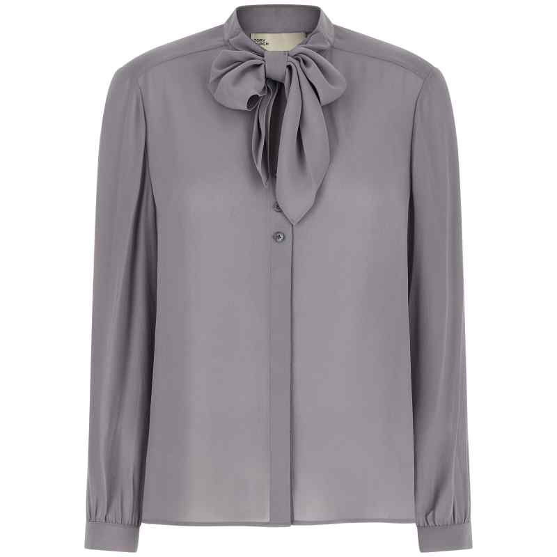 Tory Burch Georgette Bow Blouse