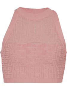 Balmain PB Labyrinth knit top