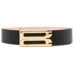 Victoria Beckham Jumbo Frame logo-buckle leather belt