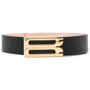 Victoria Beckham Jumbo Frame logo-buckle leather belt