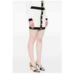 Balmain Button-embellished ribbed-knit mini skirt
