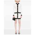Balmain Button-embellished ribbed-knit mini skirt