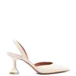 Amina Muaddi With Heel WHITE