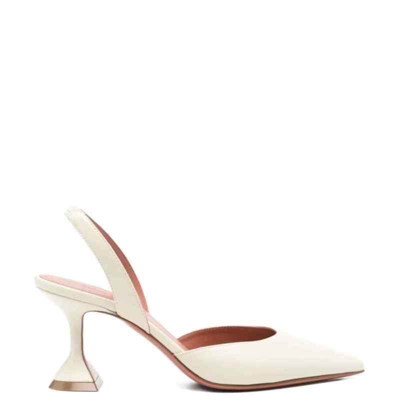 Amina Muaddi With Heel WHITE