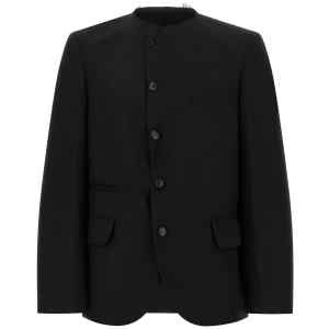 Comme Des Garcons Black Raw Cut Hem Blazer