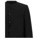 Comme Des Garcons Black Raw Cut Hem Blazer