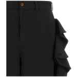 Comme Des Garcons Black Sculptural Ruffle Bermuda Shorts