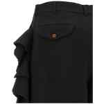 Comme Des Garcons Black Sculptural Ruffle Bermuda Shorts