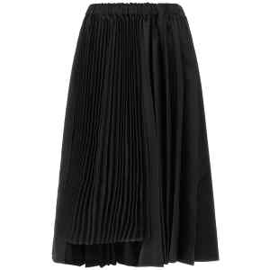 Comme Des Garcons Black Asymmetrical Pleated Skirt