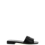 Prada Logo Leather Sandals