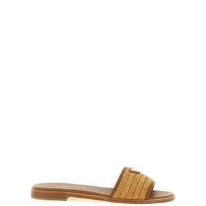 Prada Raffia Slides