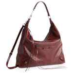 Balenciaga Crinkled Leather Top Zip Bag