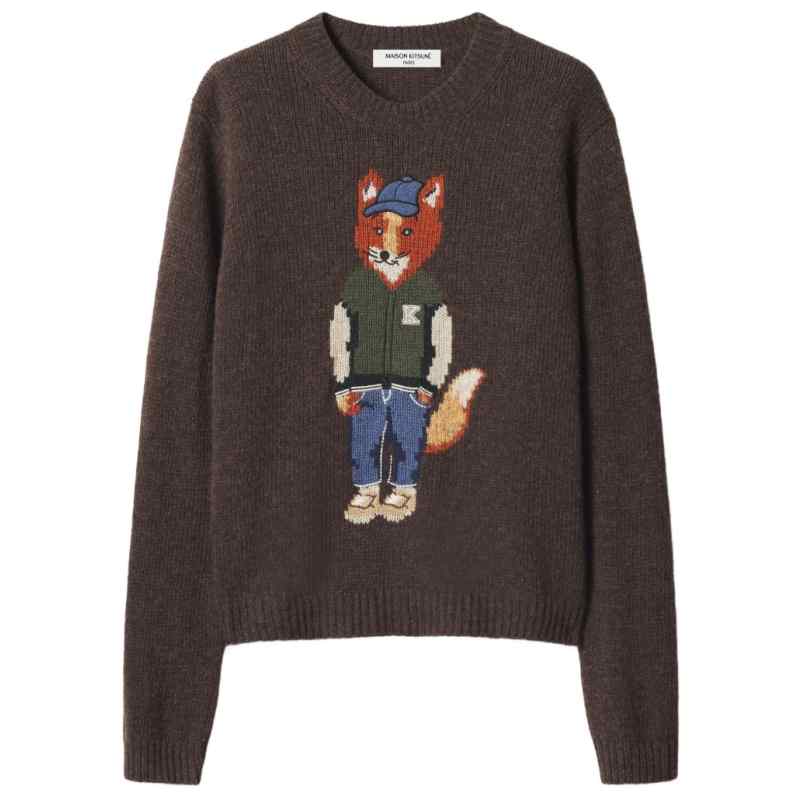Maison Kitsuné MAISON KITSUNE' Sweaters BROWN