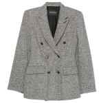 Emporio Armani Tweed Double-Breasted Blazer Jacket