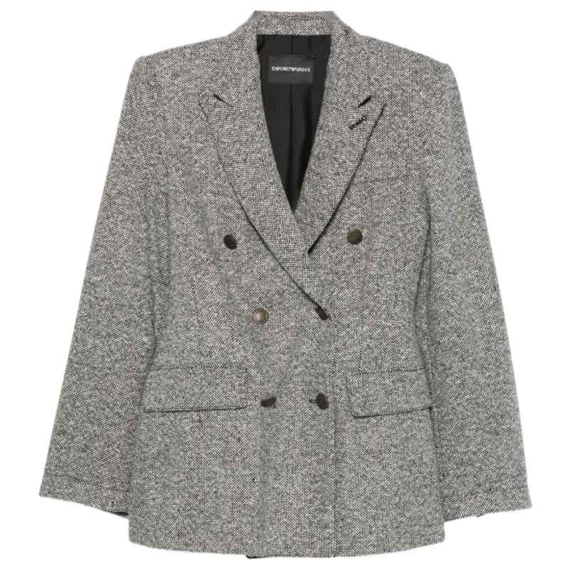200033993-fw26-earmanifashion-ew005384te25740oz001 Emporio Armani Tweed Double-Breasted Blazer Jacket
