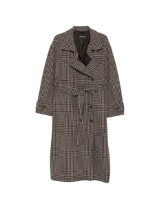 Emporio Armani Prince of Wales Check Double-Breasted Coat