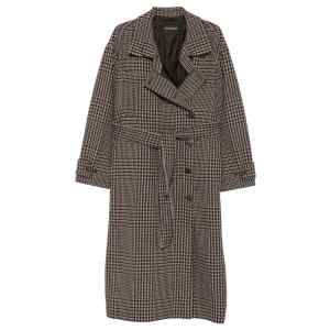 Emporio Armani Prince of Wales Check Double-Breasted Coat