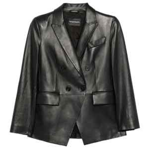 Emporio Armani Leather Blazer Jacket