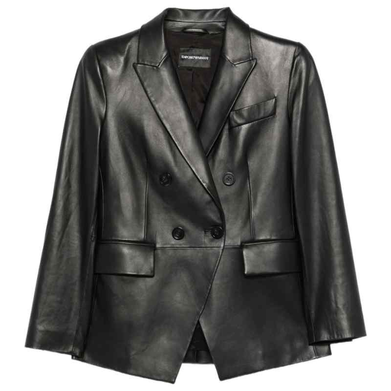 Emporio Armani Leather Blazer Jacket