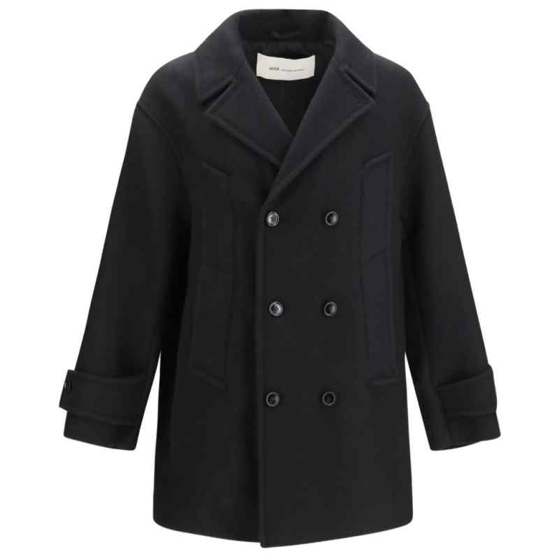 200035324-fw26-amiparis-hco480wv0078001 AMI PARIS Coats BLACK