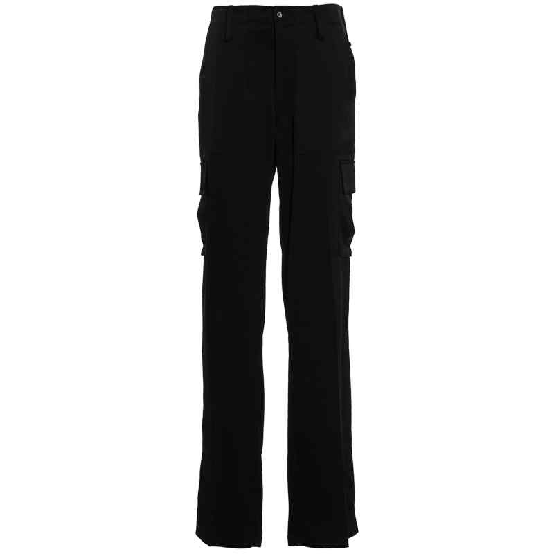 20230125030540004_E54-david_20koma-RE23DK58TRBLACK_1_M1 David Koma Satin Cargo Pants