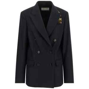 Dries Van Noten Barrysta Double-breasted Blazer With Embroidery