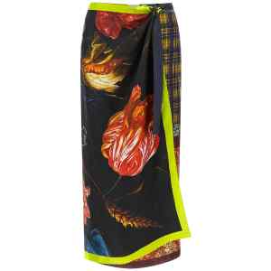 Dries Van Noten Wrap Sarong Skirt