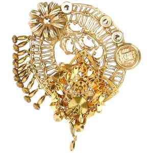 Dries Van Noten Antiqued Brass Brooch