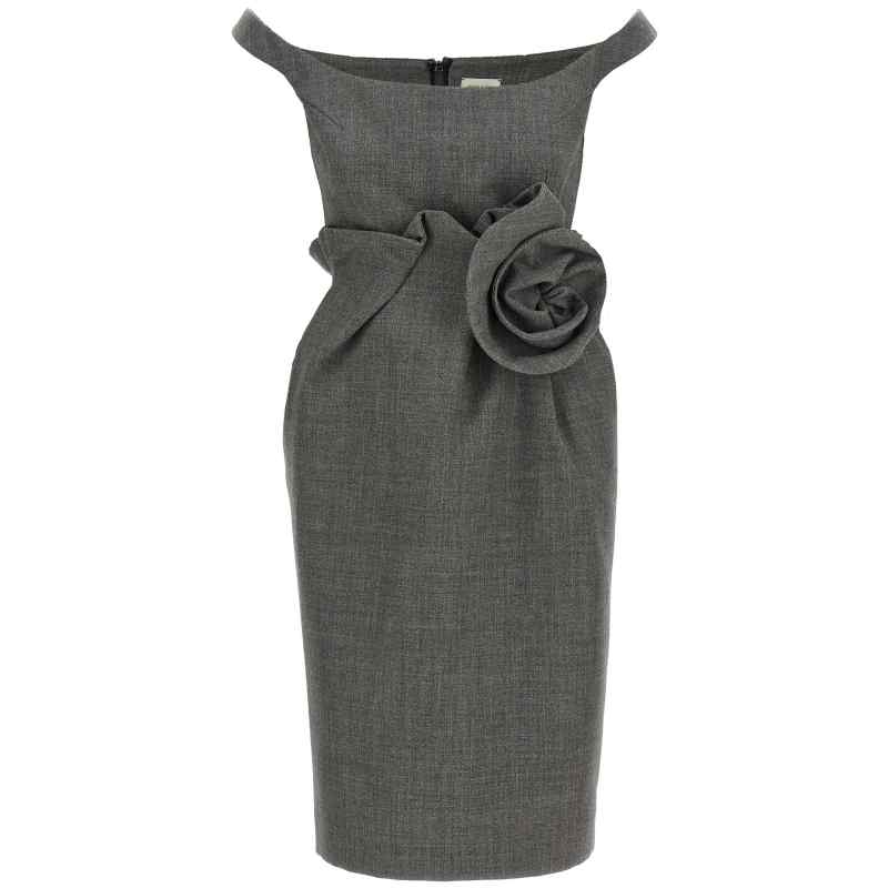 263926GREY_01_M_2026-08-27T08-12-07.147Z Magda Butrym 3d Flower Dress