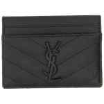 Saint Laurent Logo Matelassé Card Holder