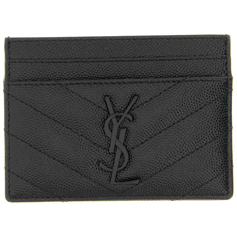 Saint Laurent Logo Matelassé Card Holder