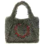 Stella Mccartney Shearling Logo Shopping Bag